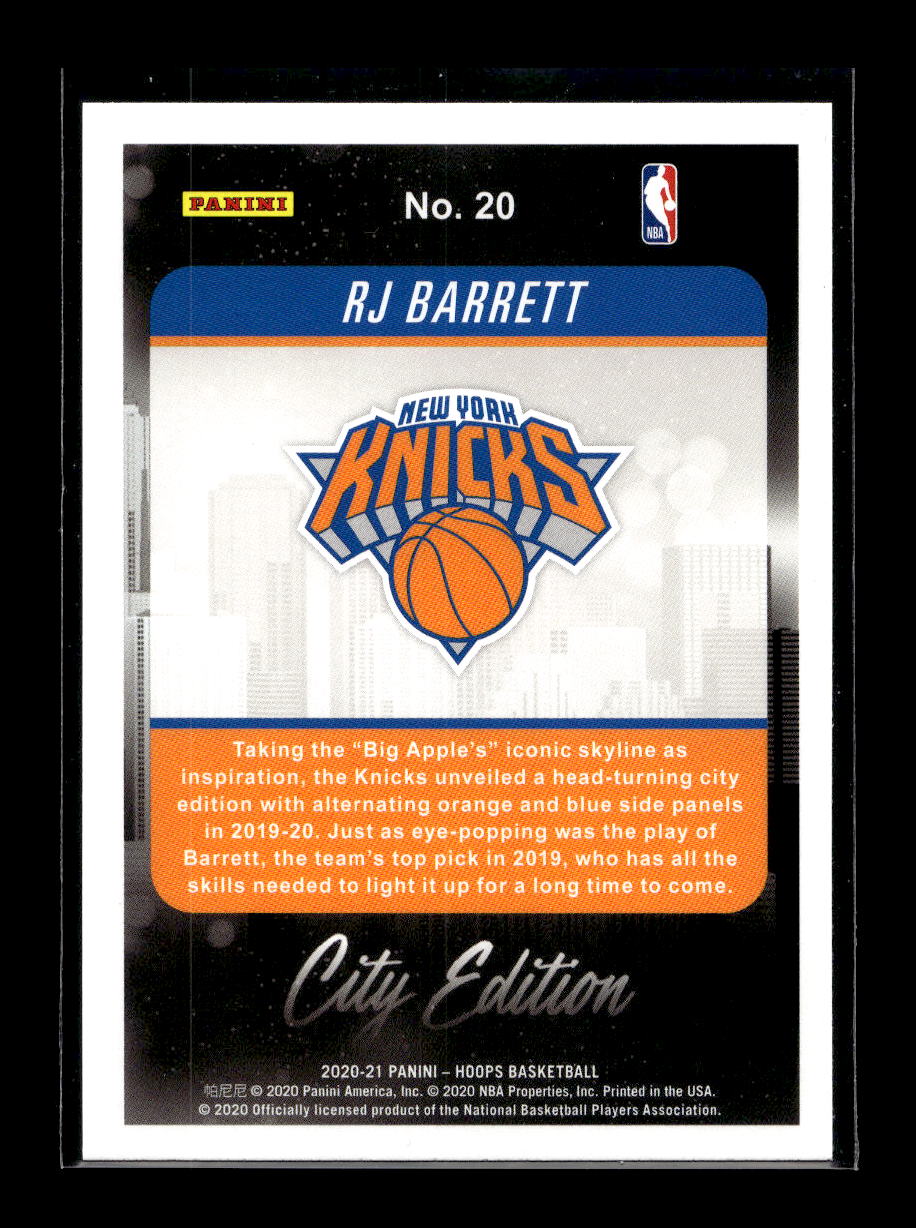 2020-21 Hoops City Edition #20 RJ Barrett (New York Knicks)