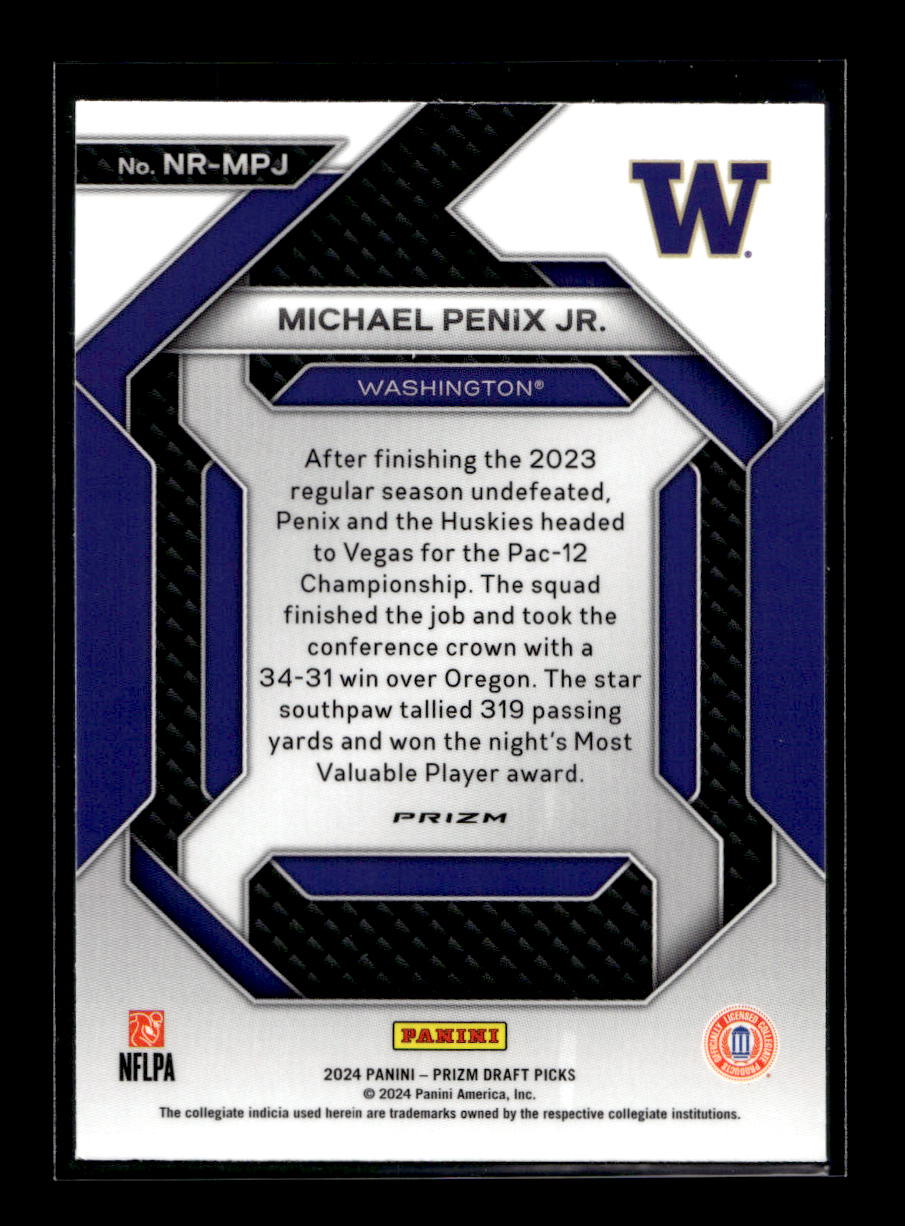 2024 Panini Prizm Draft Picks New Recruits Red Ice #20 Michael Penix Jr.