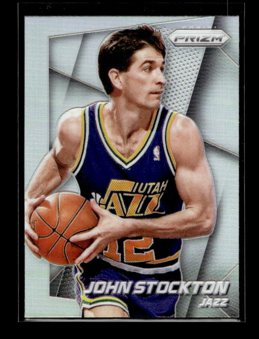 2014-15 Panini Prizm Prizms #154 John Stockton (Utah Jazz)