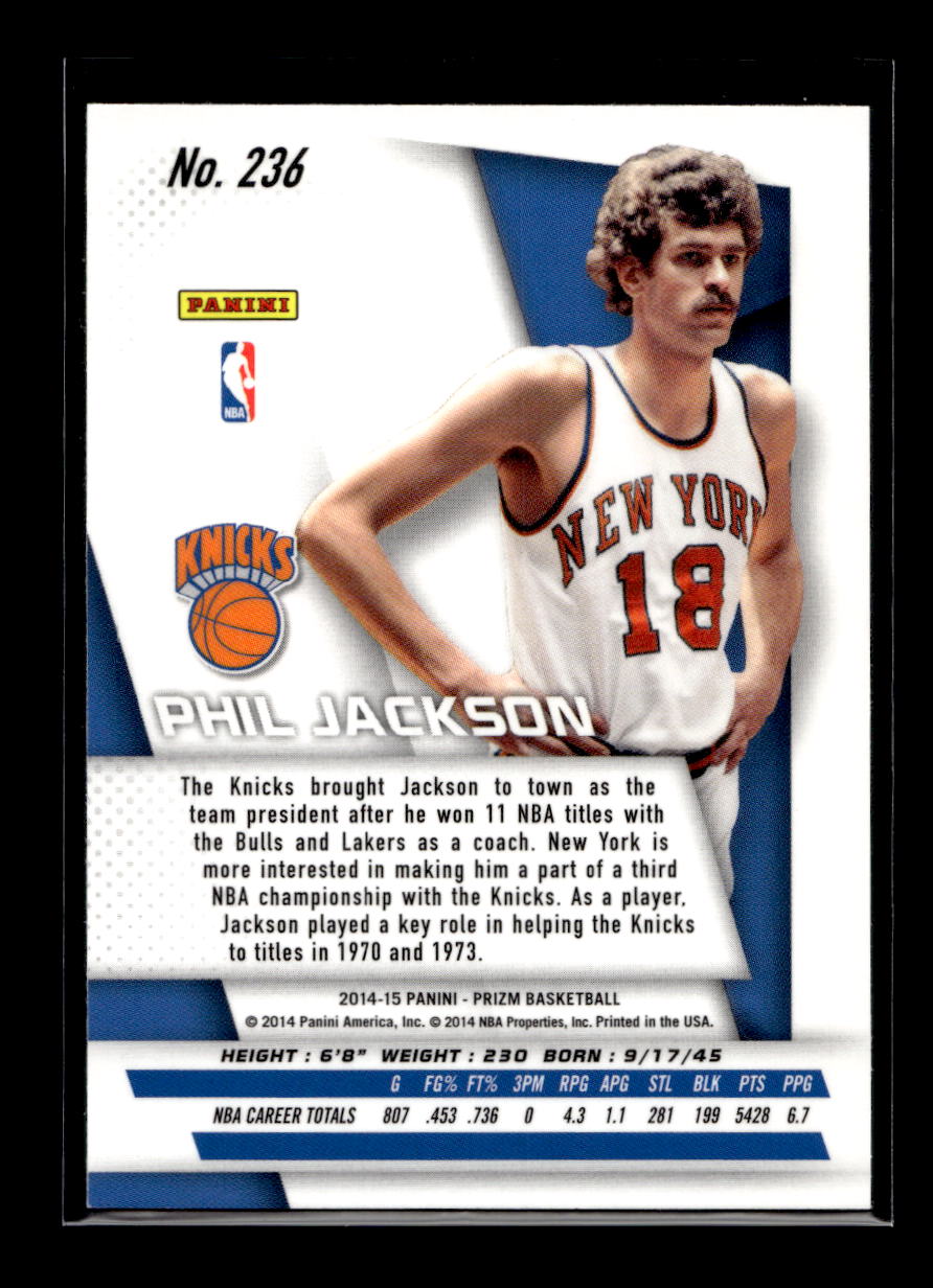 2014-15 Panini Prizm #236 Phil Jackson (New York Knicks)