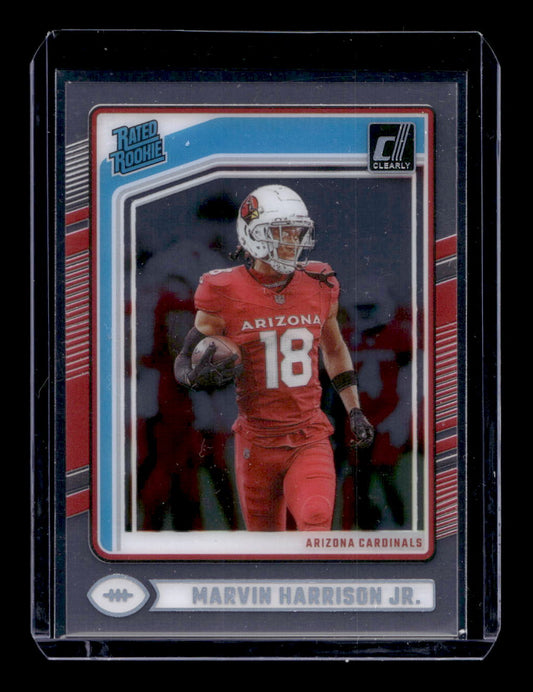 2024 Clearly Donruss #54 Marvin Harrison Jr. Rated Rookie (Arizona Cardinals)