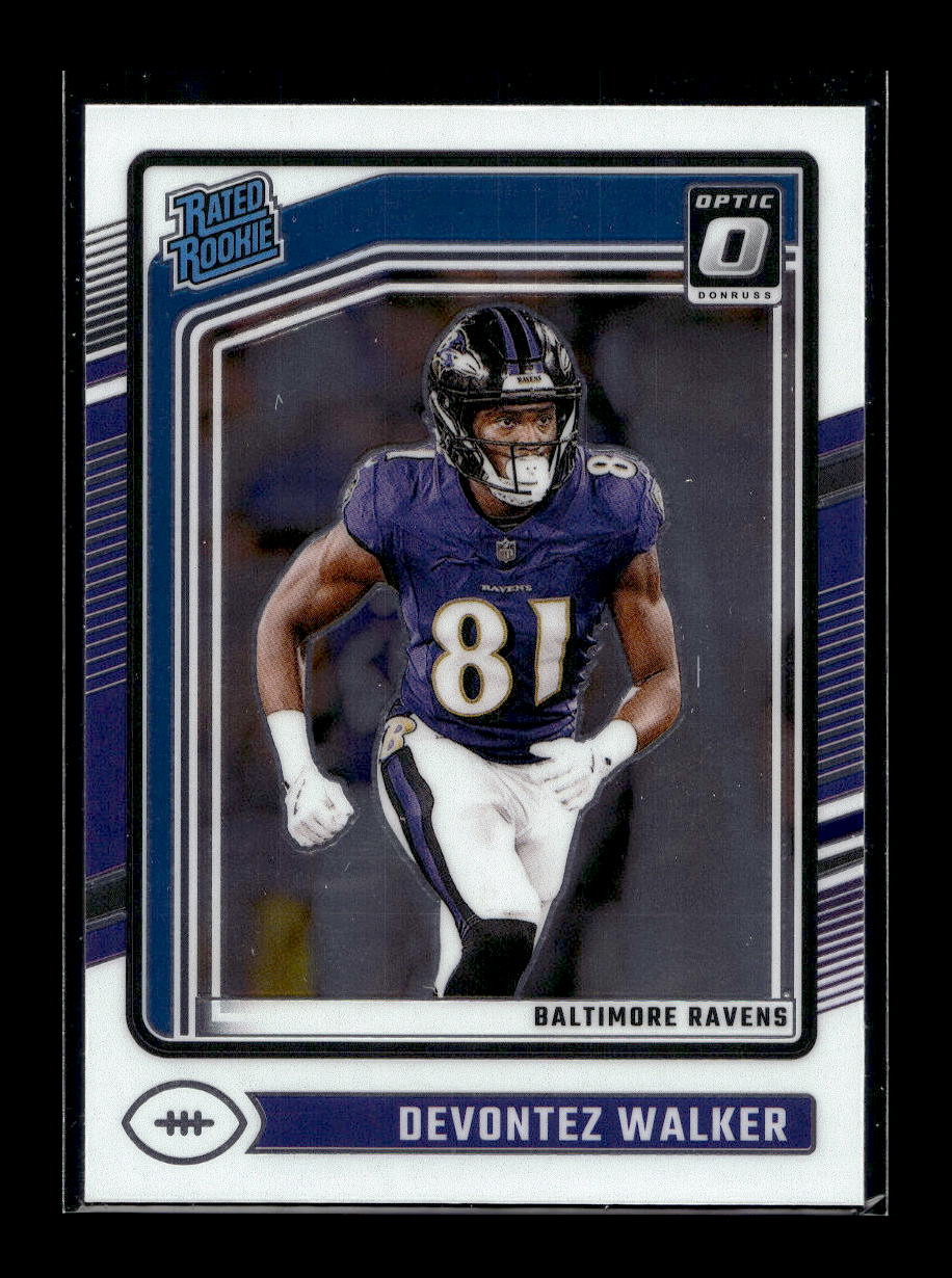 2024 Donruss Optic #228 Devontez Walker Rated Rookie (Baltimore Ravens)