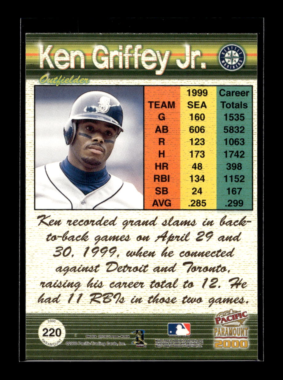 2000 Paramount #220 Ken Griffey Jr. (Seattle Mariners)