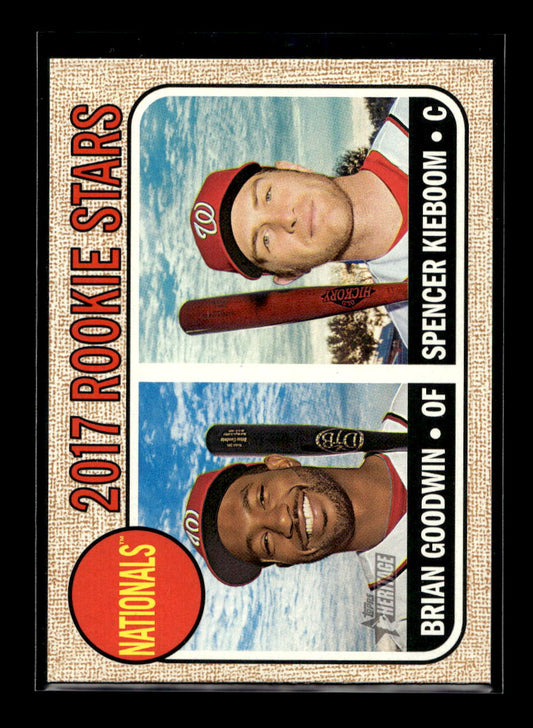 2017 Topps Heritage #319 Brian Goodwin RC/Spencer Kieboom Rookie (Washington Nationals)