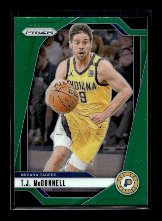 2024-25 Panini Prizm Prizms Green #191 T.J. McConnell (Indiana Pacers)