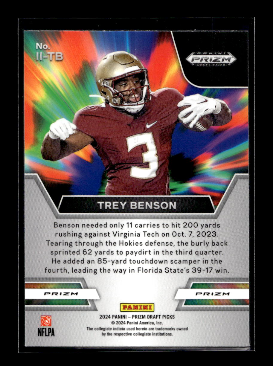 2024 Panini Prizm Draft Picks Instant Impact Red #21 Trey Benson
