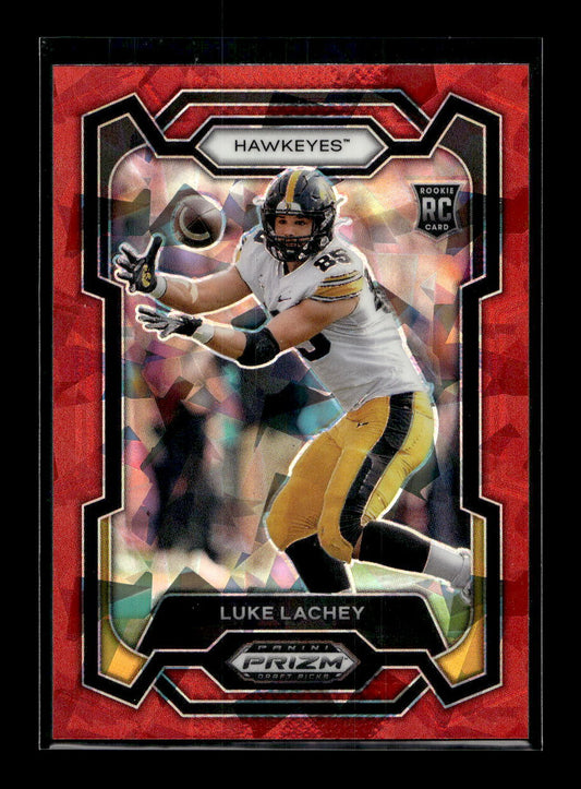 2024 Panini Prizm Draft Picks Prizms Red Ice Rookie #141 Luke Lachey