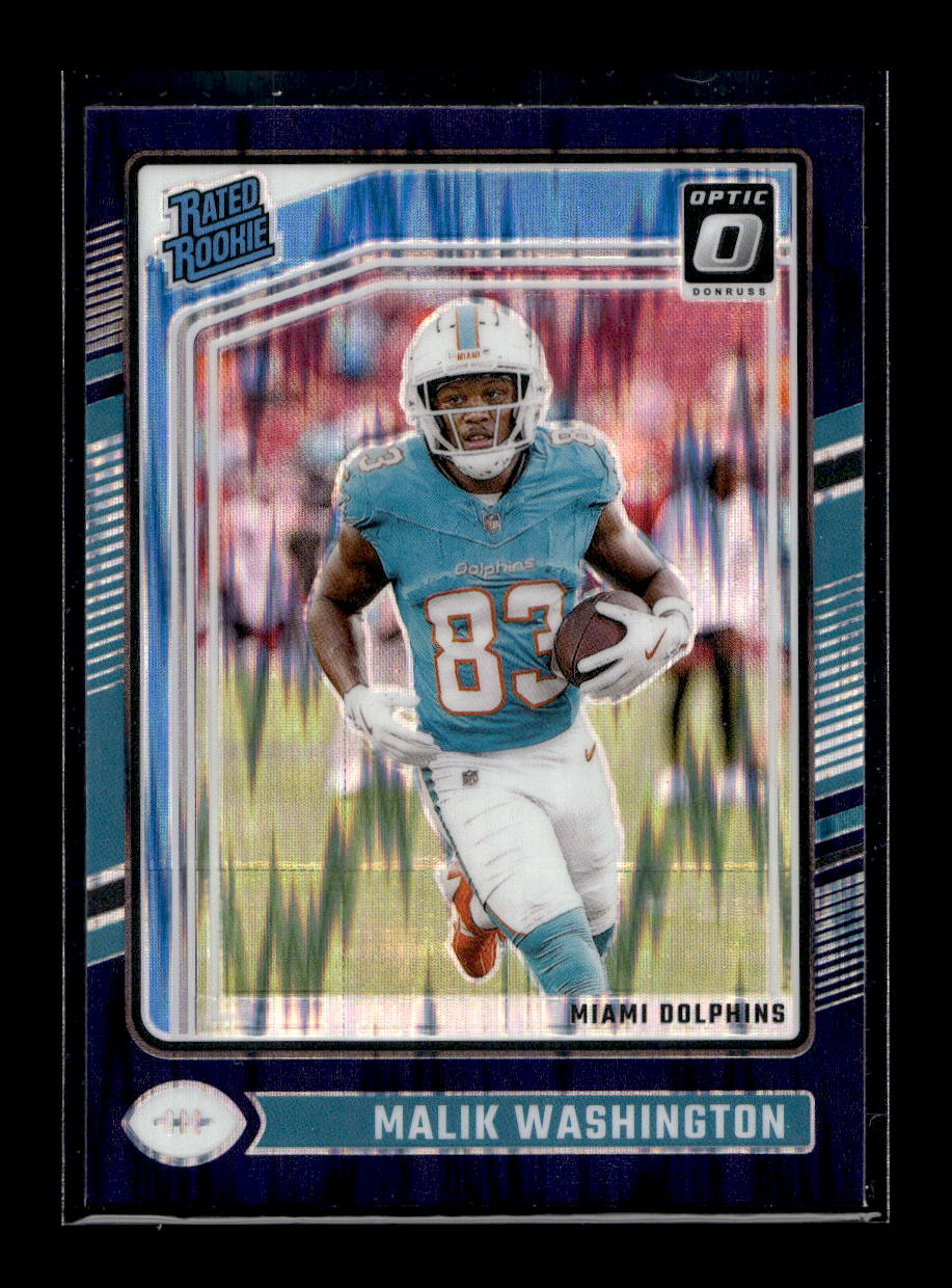 2024 Donruss Optic Purple Shock Malik Washington Rated Rookie #272 (Miami Dolphins)