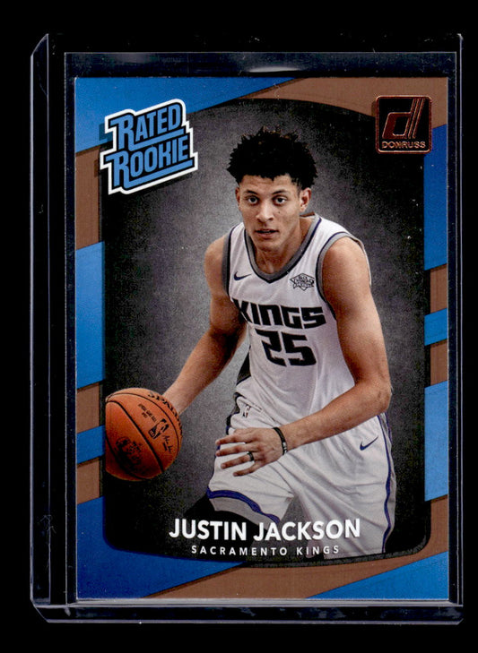 2017-18 Donruss #158 Rated Rookie Justin Jackson (Sacramento Kings)