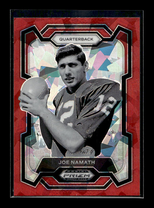 2024 Panini Prizm Draft Picks Prizms Red Ice #96 Joe Namath (New York Jets)