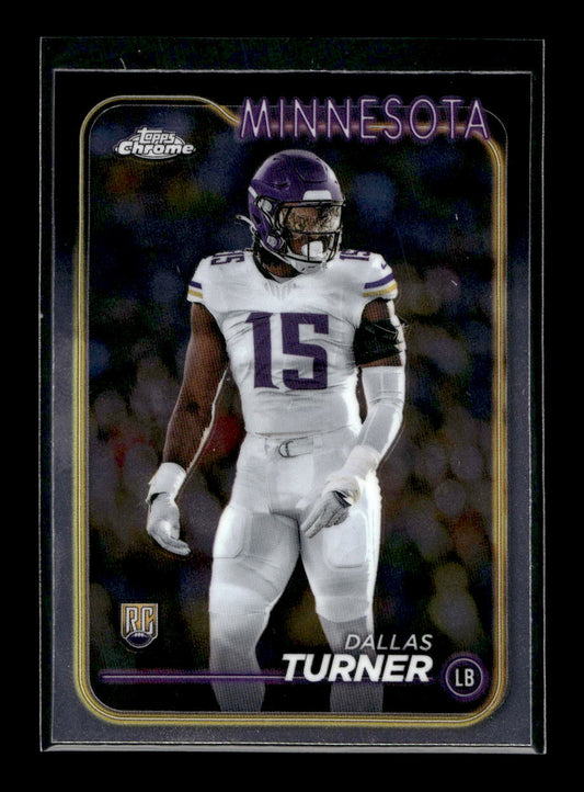 2024 Topps Chrome #221 Dallas Turner (Minnesota Vikings)