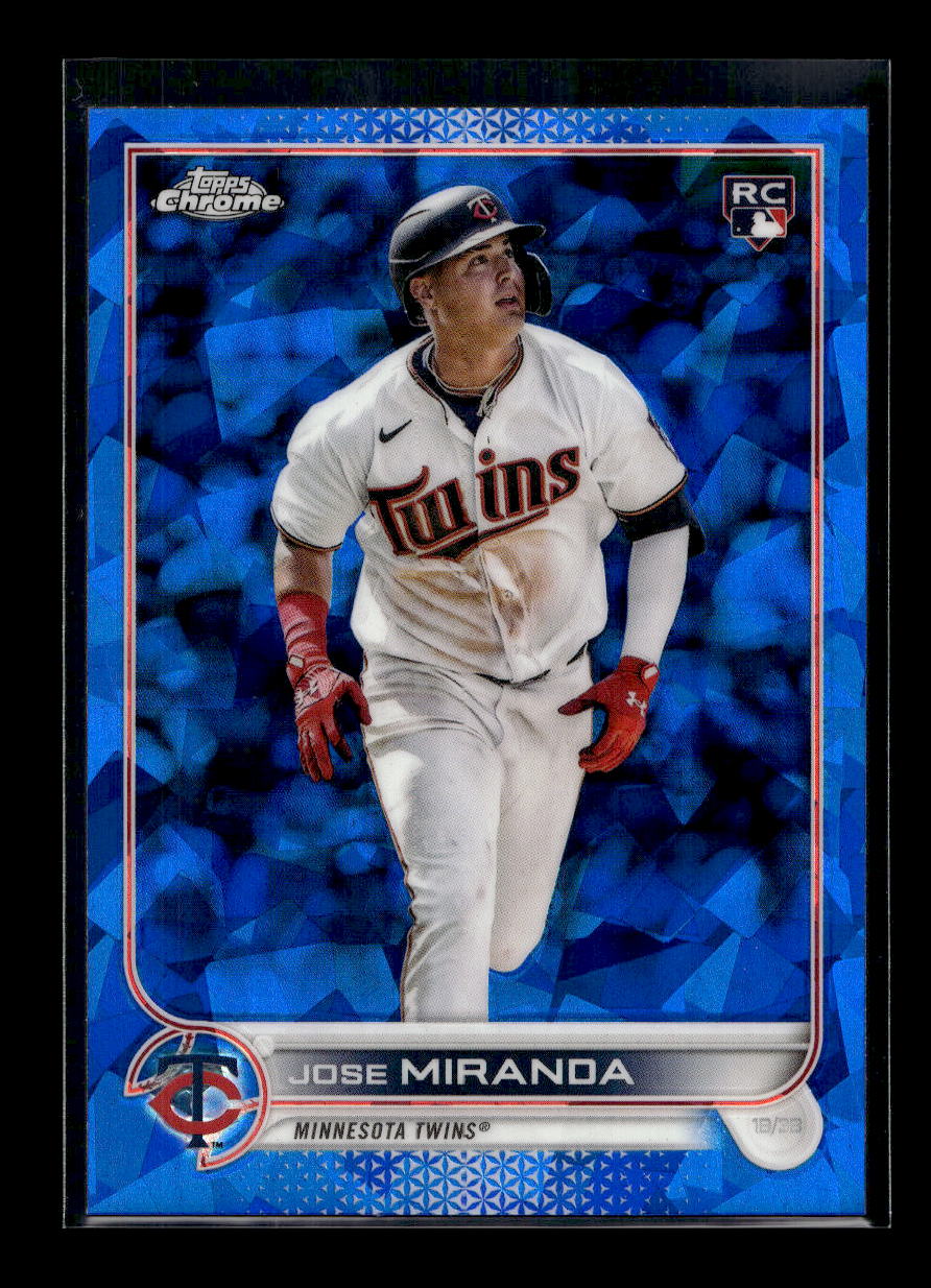 2022 Topps Chrome Update Sapphire #US120 Jose Miranda Rookie (Minnesota Twins)