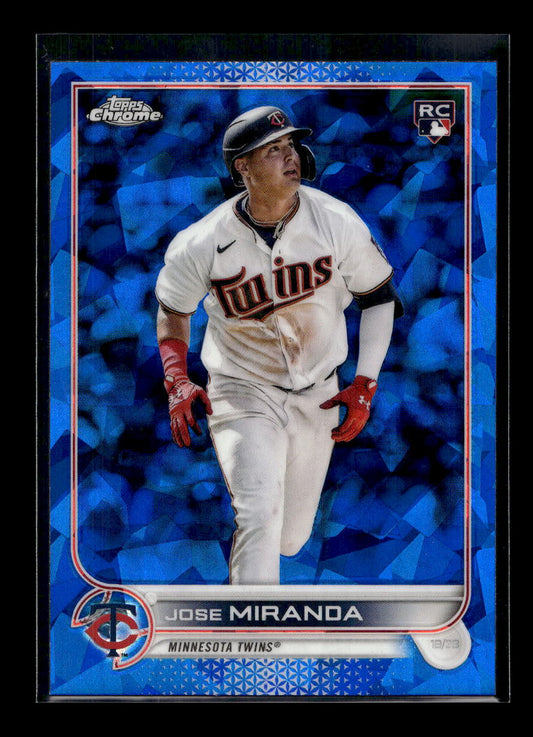 2022 Topps Chrome Update Sapphire #US120 Jose Miranda Rookie (Minnesota Twins)