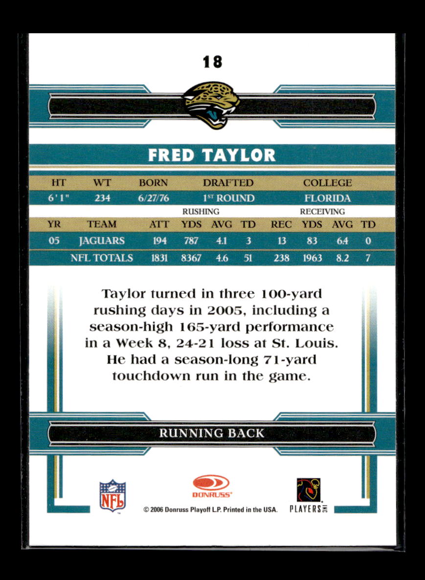 2006 Donruss Threads #18 Fred Taylor (Jacksonville Jaguars)