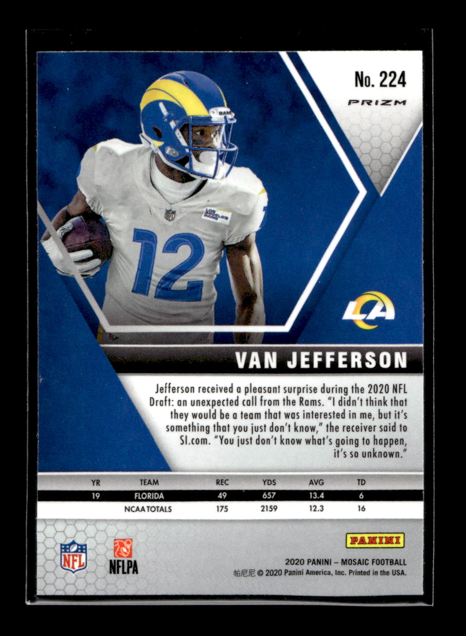 2020 Panini Mosaic Mosaic Red #224 Van Jefferson (Los Angeles Rams)