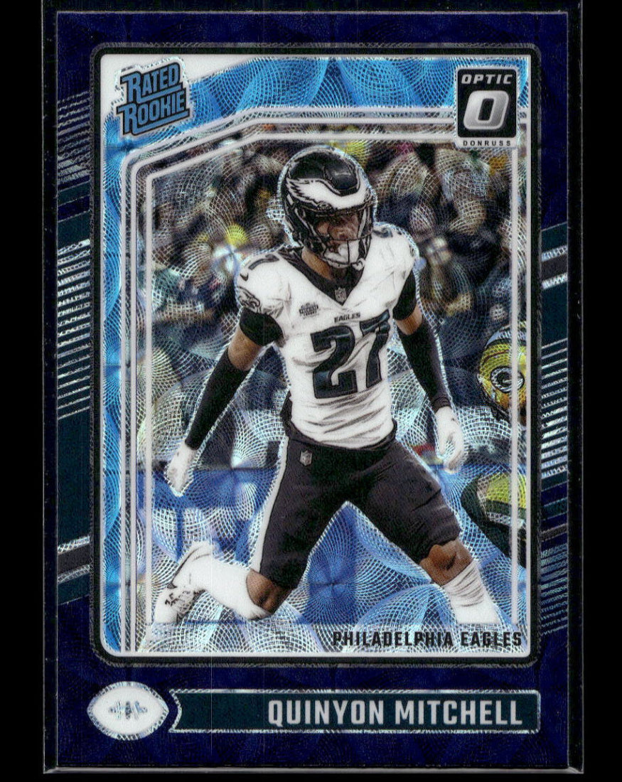 2024 Donruss Optic Purple Scope #282 Quinyon Mitchell Rated Rookie (Eagles)