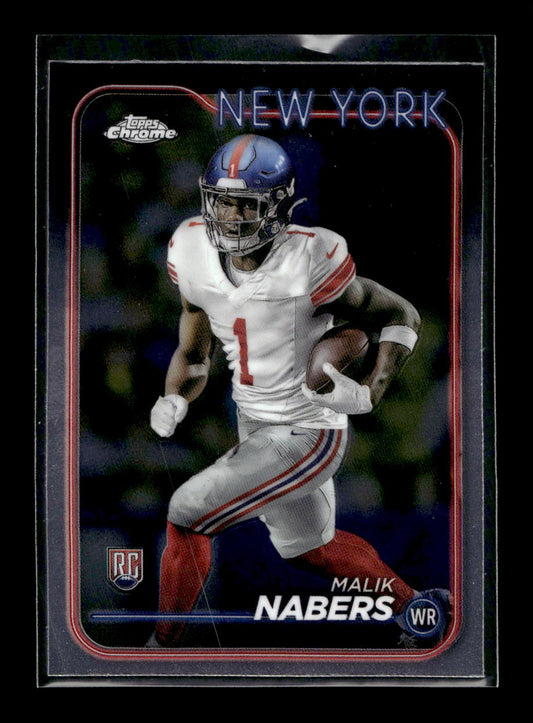 2024 Topps Chrome #205 Malik Nabers Rookie (New York Giants)