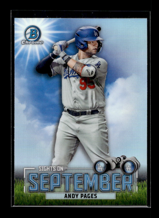 2023 Bowman Chrome Sights on September #SOS5 Andy Pages (Los Angeles Dodgers)