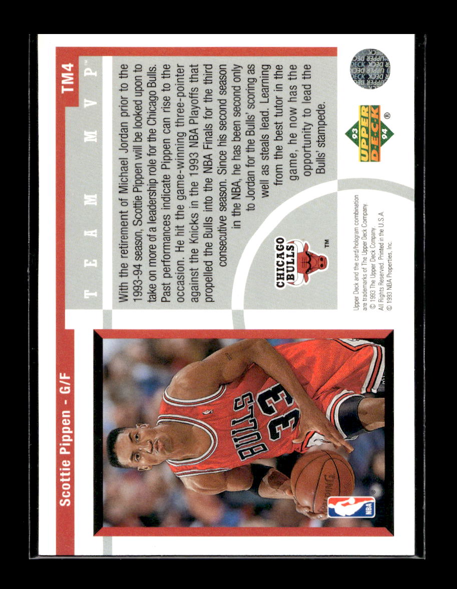 1993-94 Upper Deck Team MVPs #TM4 Scottie Pippen (Chicago Bulls)