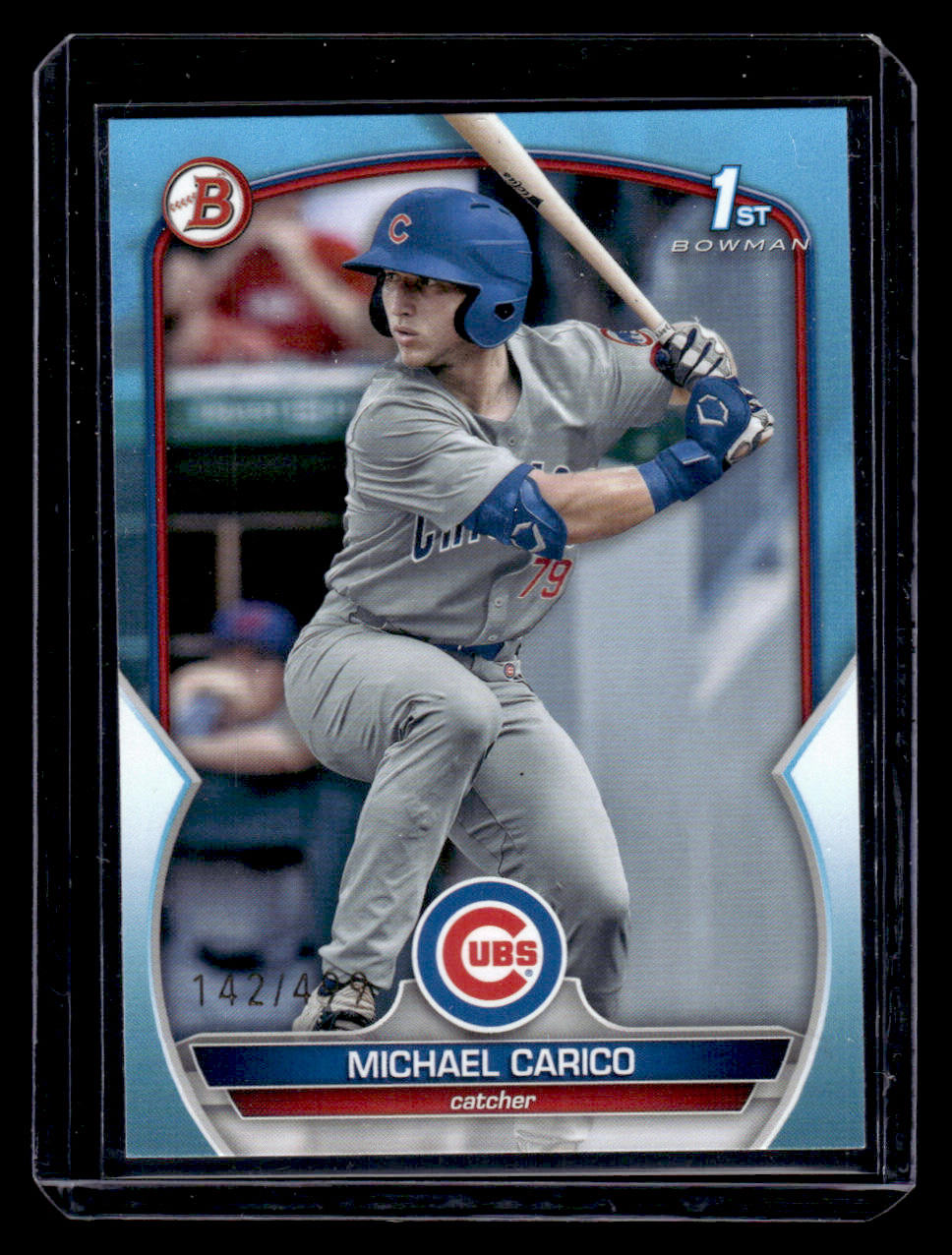 2023 Bowman Draft Sky Blue #'d /499 Michael Carico #BD-170 (Chicago Cubs)