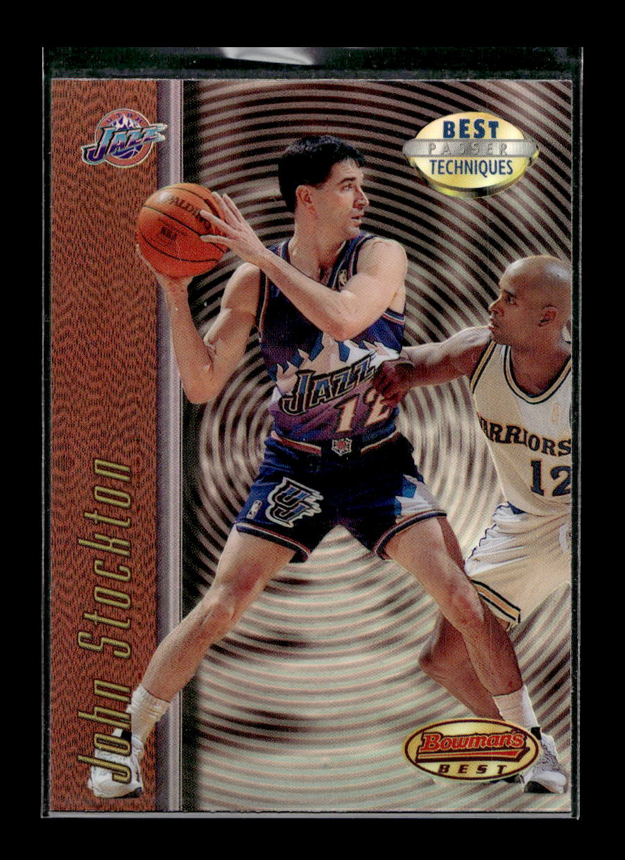 1997-98 Bowman's Best Techniques Refractors #T10 John Stockton (Utah Jazz)
