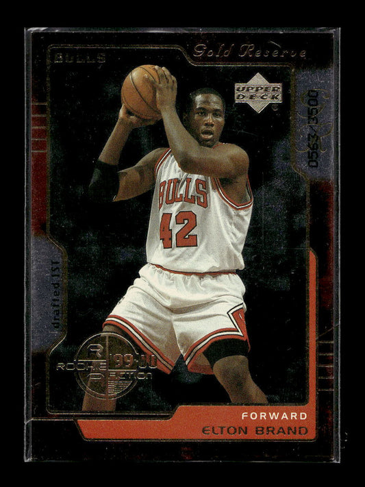1999-00 Upper Deck Gold Reserve #241 Elton Brand Rookie #'d /3500 (Chicago Bulls)