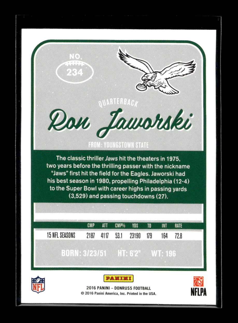 2016 Donruss #234 Ron Jaworski (Philadelphia Eagles)