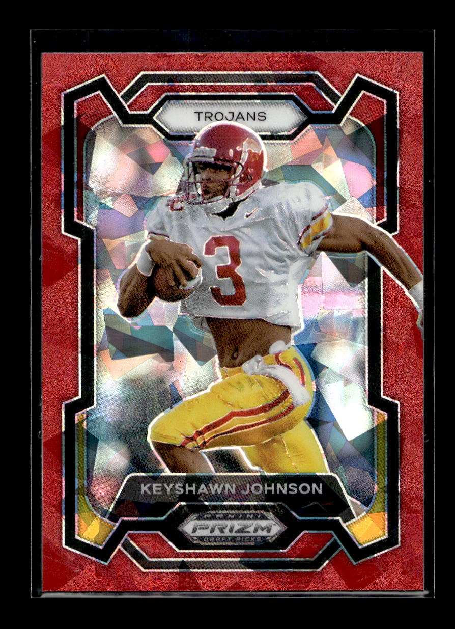 2024 Panini Prizm Draft Picks Prizms Red Ice #95 Keyshawn Johnson