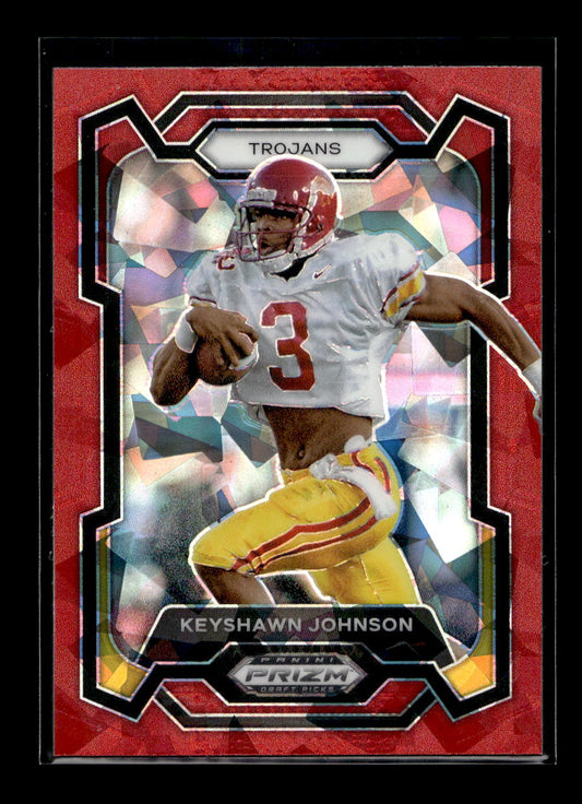 2024 Panini Prizm Draft Picks Prizms Red Ice #95 Keyshawn Johnson