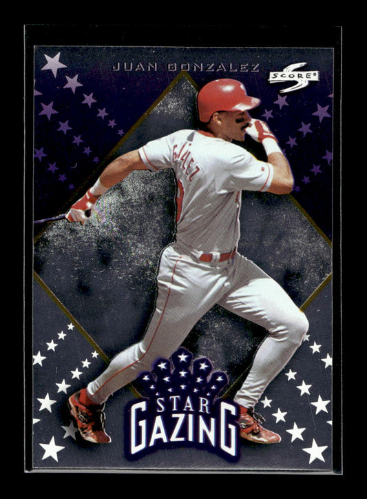 1998 Score Rookie Traded Star Gazing #9 Juan Gonzalez (Texas Rangers)