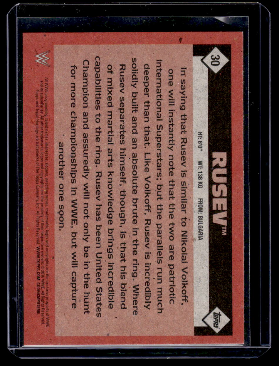 2016 Topps Heritage WWE Superstar Rusev #30