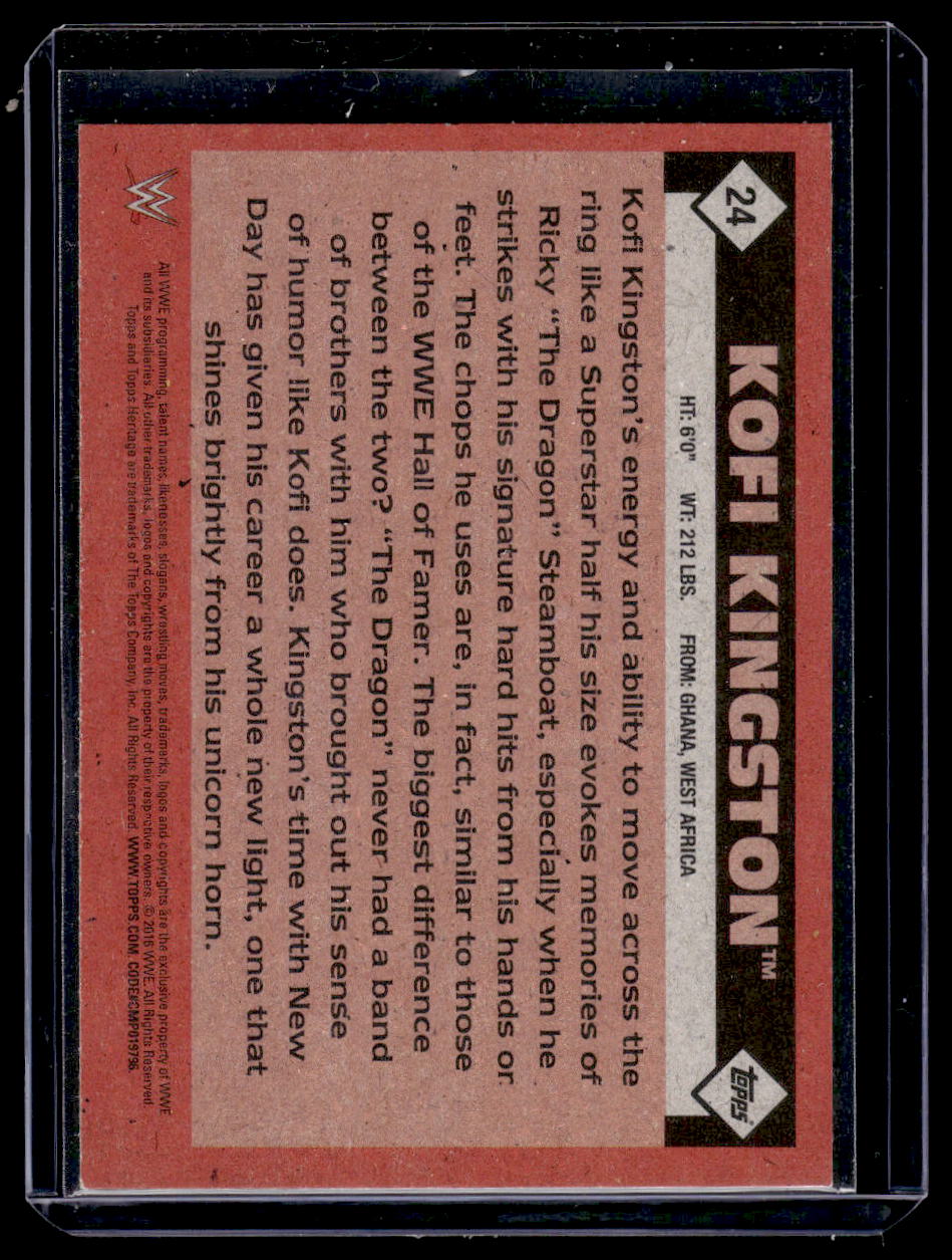 2016 Topps Heritage WWE Superstar Kofi Kingston #24