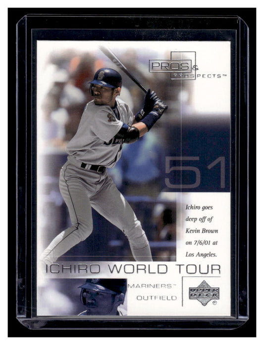 2001 Upper Deck Pros & Prospects Ichiro World Tour #WT13 (Seattle Mariners)