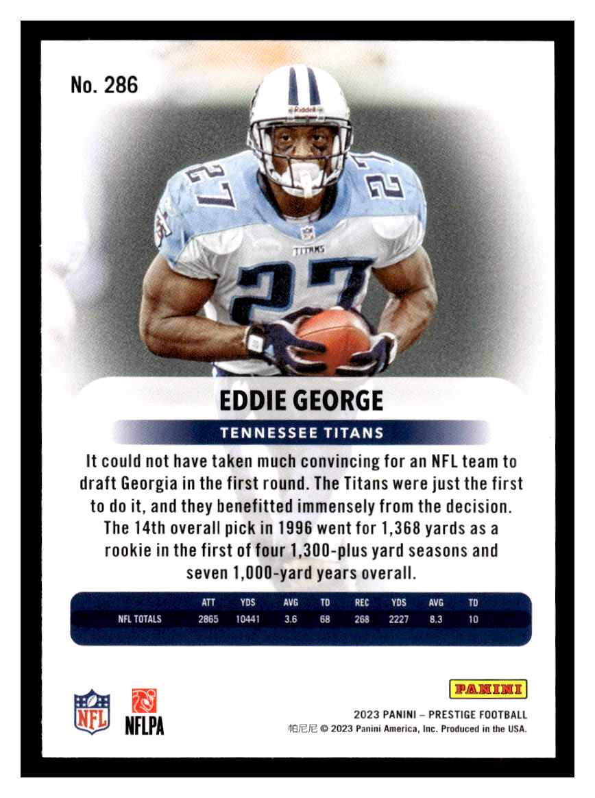 2023 Panini Prestige #286 Eddie George (Tennessee Titans)