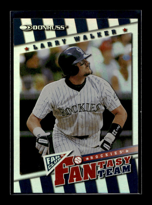 1998 Donruss FANtasy Team #13 Larry Walker #'d /4000 (Colorado Rockies)