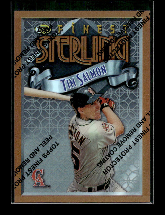 1996 Finest Refractors Bronze #97 Tim Salmon (California Angels)