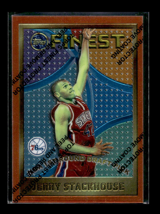 1995-96 Finest #113 Jerry Stackhouse Rookie (Philadelphia 76ers)