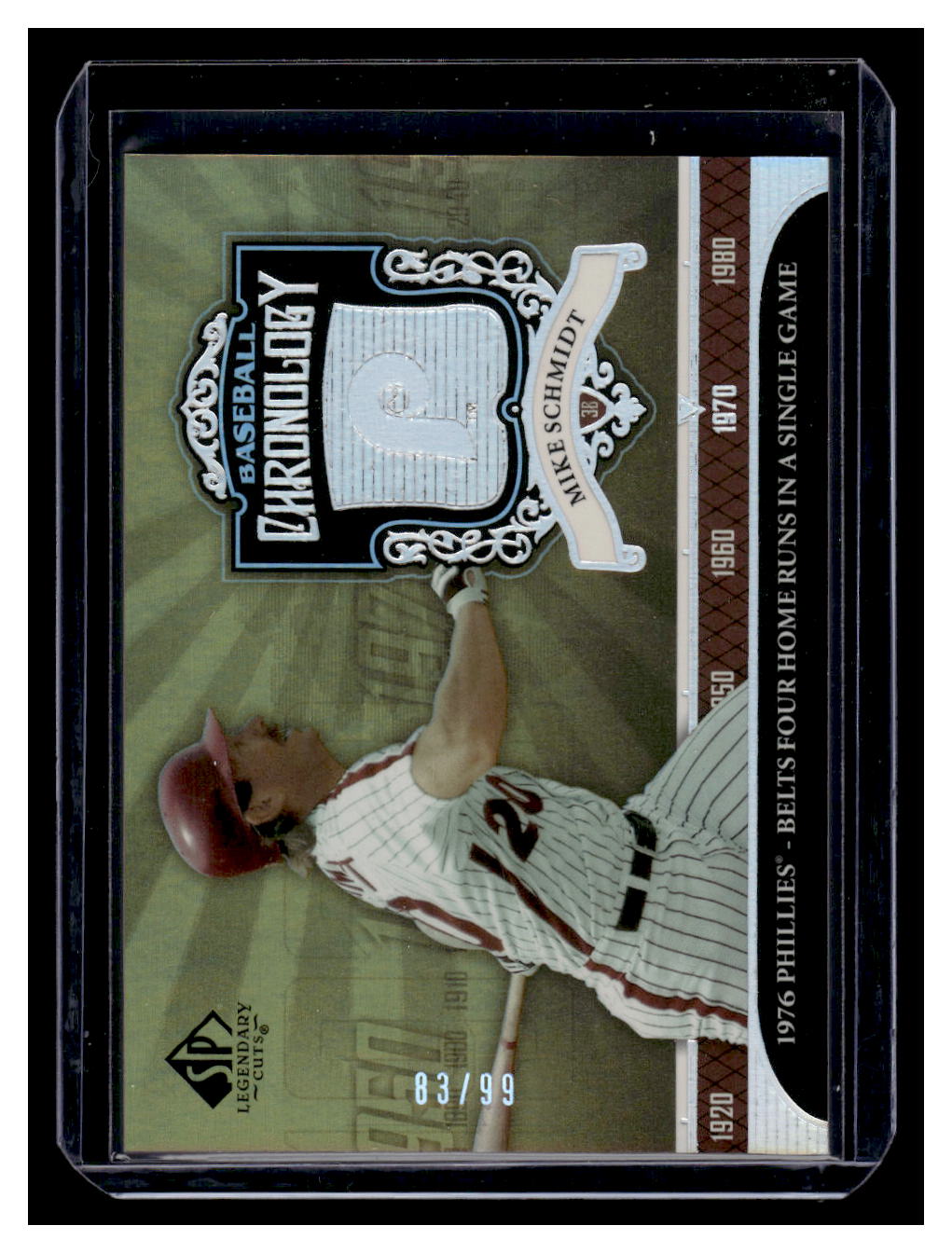 2006 Upper Deck SP "Legendary Cuts Chronology #BC-MS Mike Schmidt #'d /99 (Philadelphia Phillies)