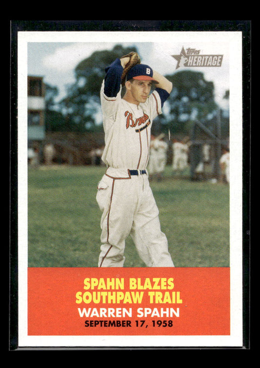2007 Topps Heritage Flashbacks #FB4 Warren Spahn (Milwaukee Braves)