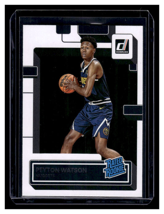 2022-23 Donruss Rated Rookie #230 Peyton Watson Rookie RC (Denver Nuggets)