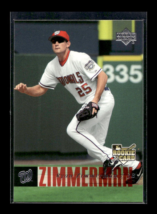 2006 Upper Deck #498 Ryan Zimmerman Rookie (Washington Nationals)