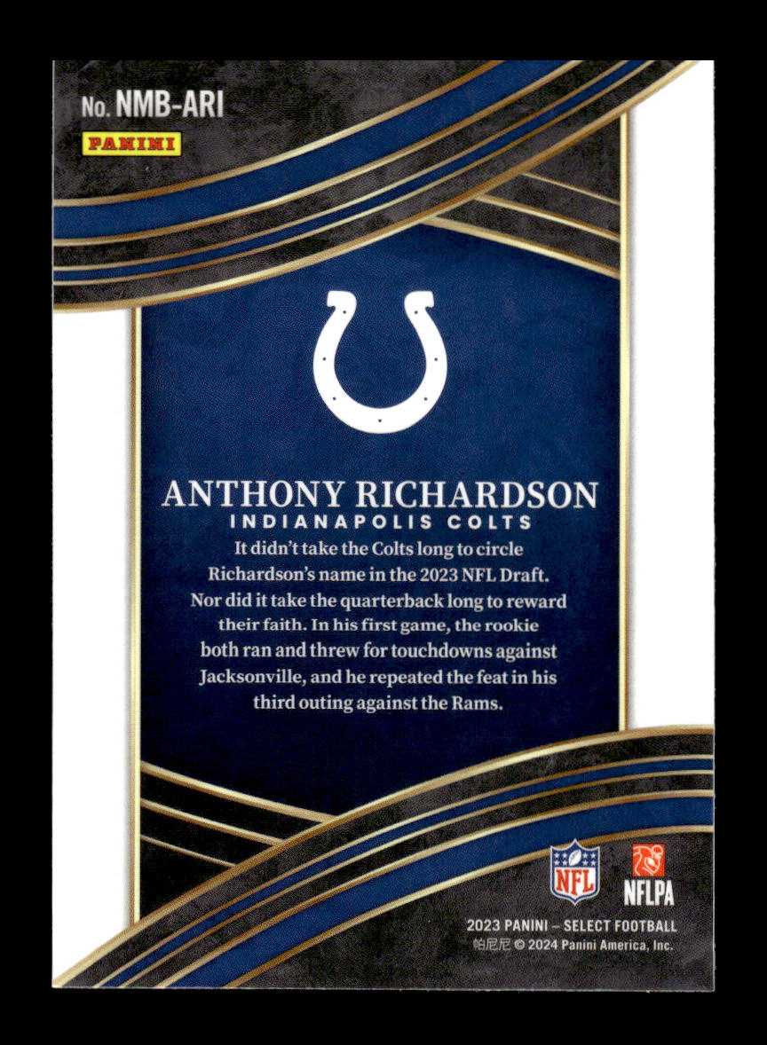 2023 Select Select Numbers #2 Anthony Richardson Rookie (Indianapolis Colts)