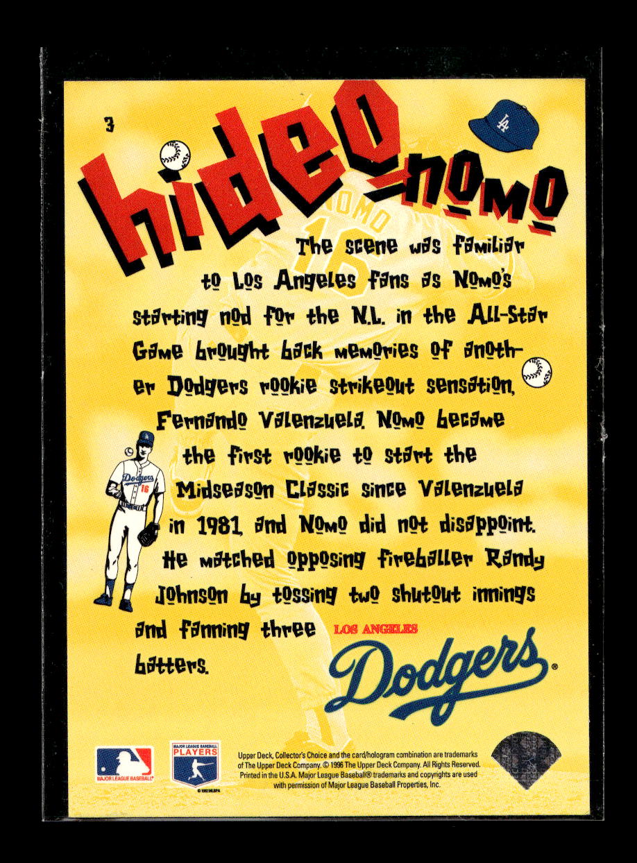1996 Collector's Choice Nomo Scrapbook #3 Hideo Nomo (Los Angeles Dodgers)