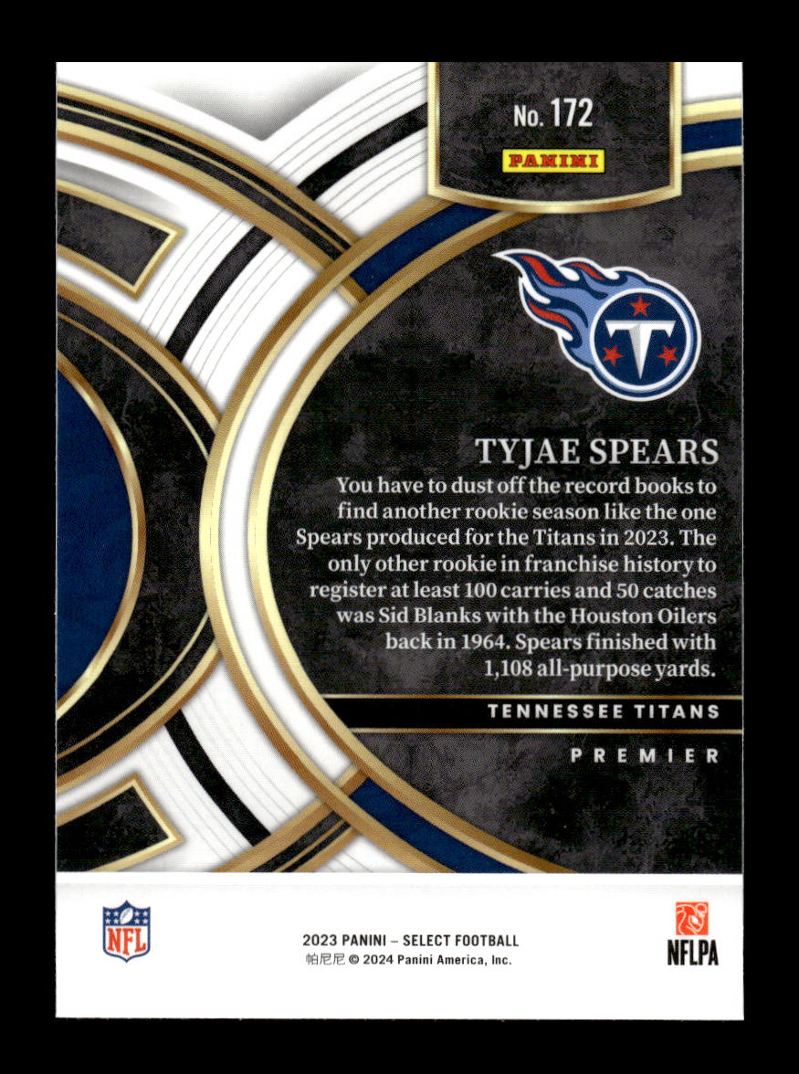 2023 Select #172 Tyjae Spears Rookie (Tennessee Titans)