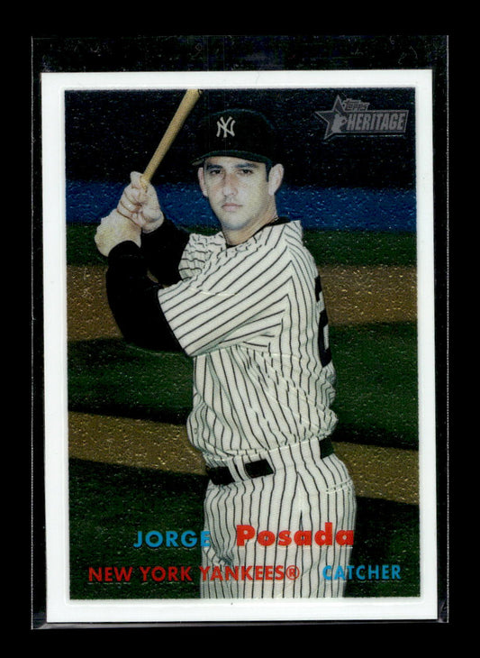 2006 Topps Heritage Chrome #10 Jorge Posada #'d /1957 (New York Yankees)
