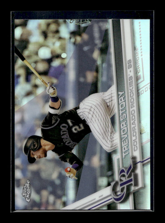 2017 Topps Chrome Refractors #92 Trevor Story (Colorado Rockies)
