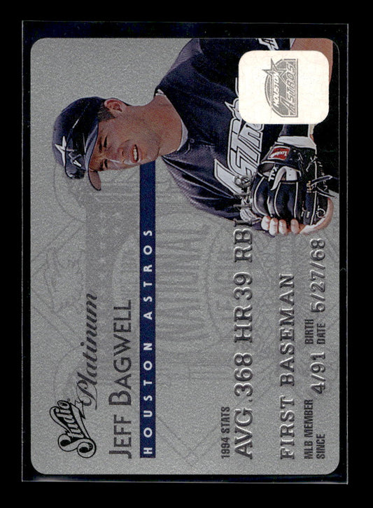 1995 Studio Platinum Series #2 Jeff Bagwell (Houston Astros)