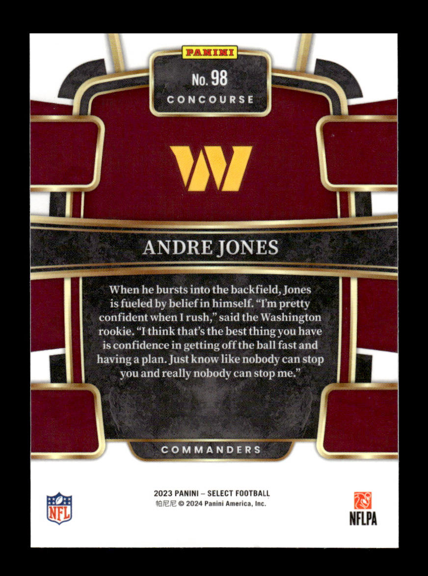 2023 Select #98 Andre Jones Rookie (Washington Commanders)