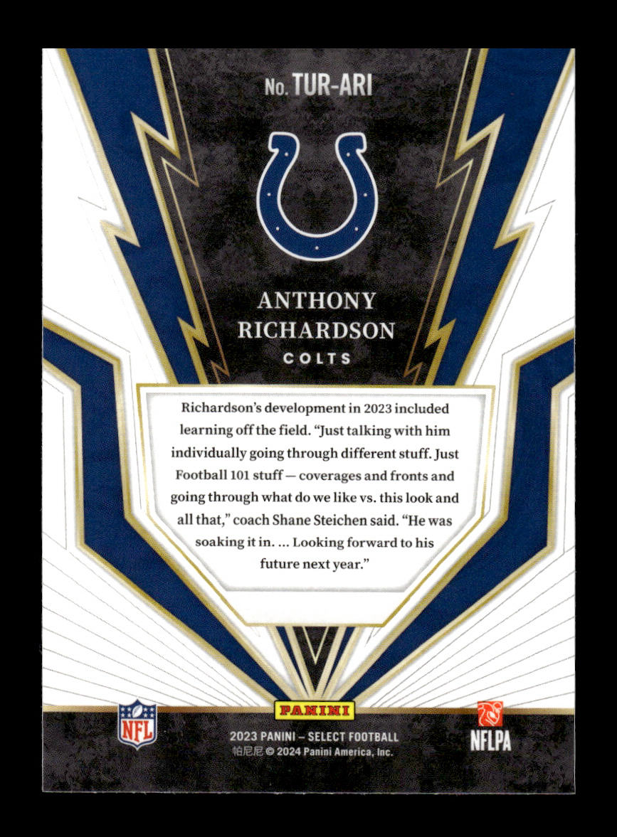 2023 Select Turbocharged #10 Rookie Anthony Richardson ( Indianapolis Colts)