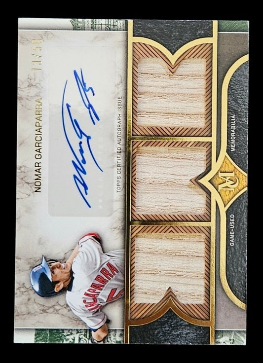 Topps 2025 Museum Collection Nomar Garciaparra Triple Relic Auto /50 (Red Sox)